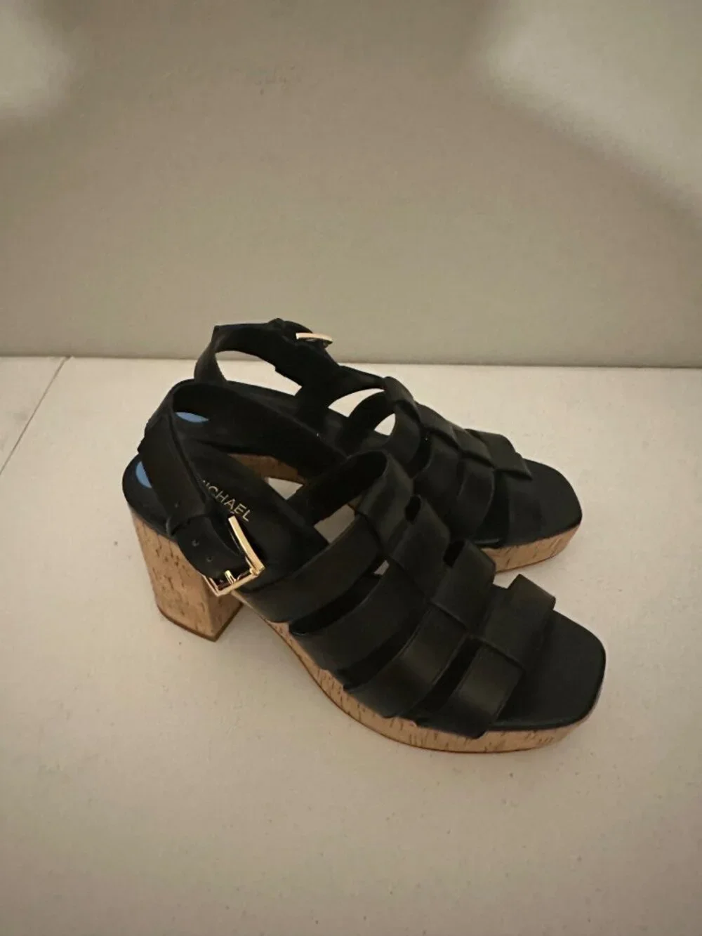 Michael Kors Women's Jagger Studded Strappy Platform Sandals in Black size 6.5 - Picture 3 of 7